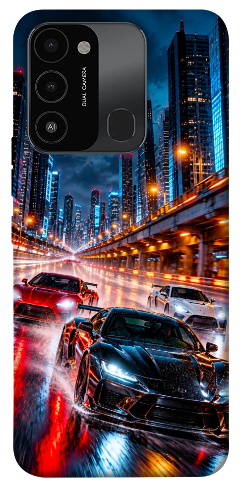 Чехол Night city cars для TECNO Spark 8C