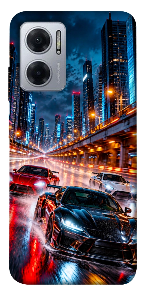Чехол Night city cars для Xiaomi Redmi Note 11E