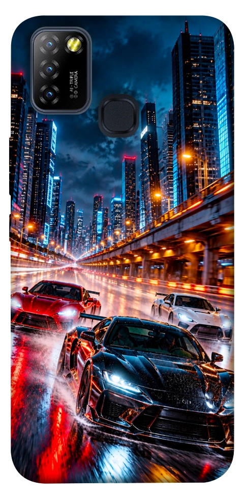 Чехол Night city cars для Infinix Hot 10 Lite