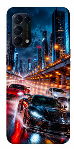 Чохол Night city cars для Oppo Reno 5 4G