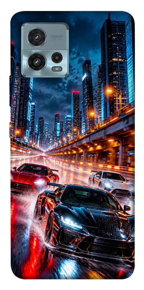 Чохол Night city cars для Motorola Moto G72