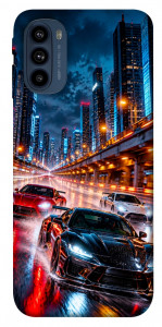 Чехол Night city cars для Motorola Moto G41