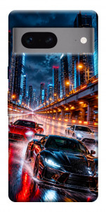 Чохол Night city cars для Google Pixel 7