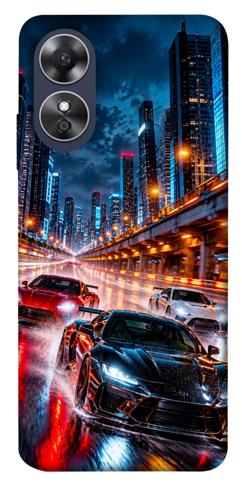 Чехол Night city cars для Oppo A17