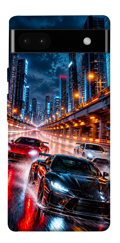 Чехол Night city cars для Google Pixel 6A