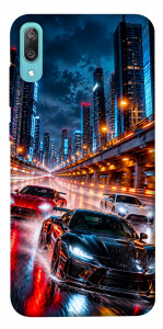 Чехол Night city cars для Huawei Y6 Pro (2019)