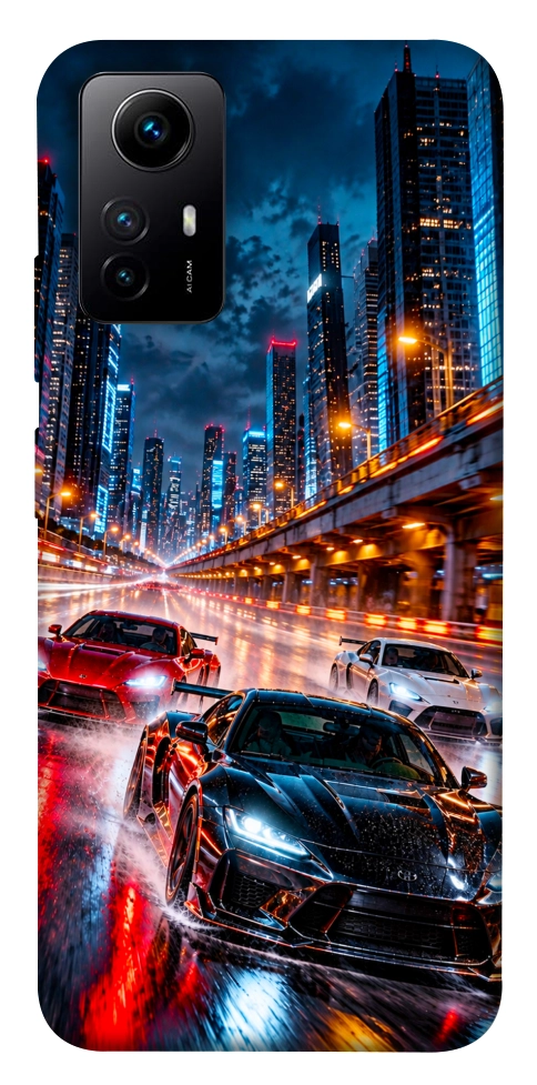 Чохол Night city cars для Xiaomi Redmi Note 12S