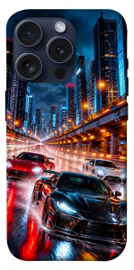 Чехол Night city cars для iPhone 15 Pro