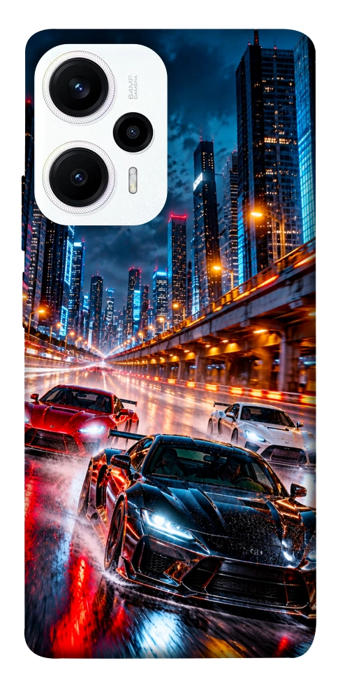 Чохол Night city cars для Xiaomi Poco F5