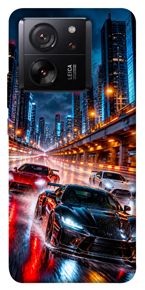 Чохол Night city cars для Xiaomi 13T Pro