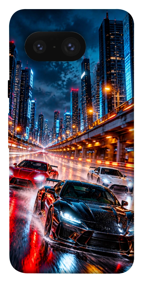 Чехол Night city cars для Google Pixel 8