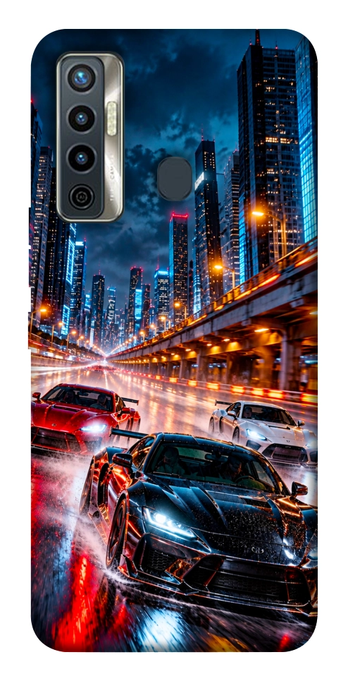 Чехол Night city cars для TECNO Camon 17
