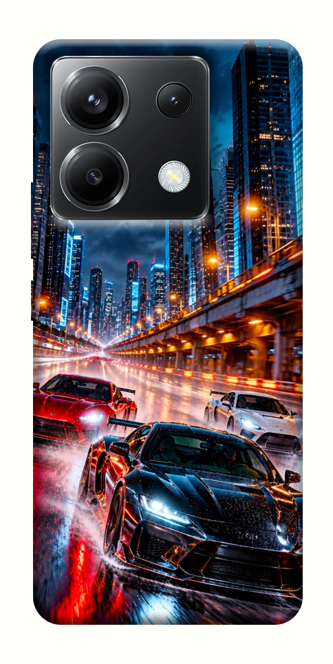 Чохол Night city cars для Xiaomi Poco X6