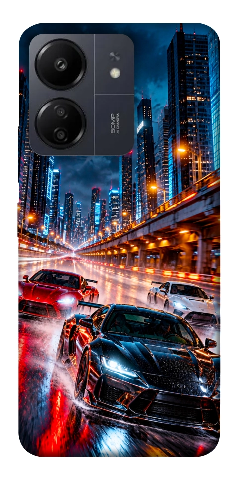 Чохол Night city cars для Xiaomi Poco C65
