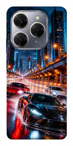 Чехол Night city cars для TECNO Spark 20 Pro