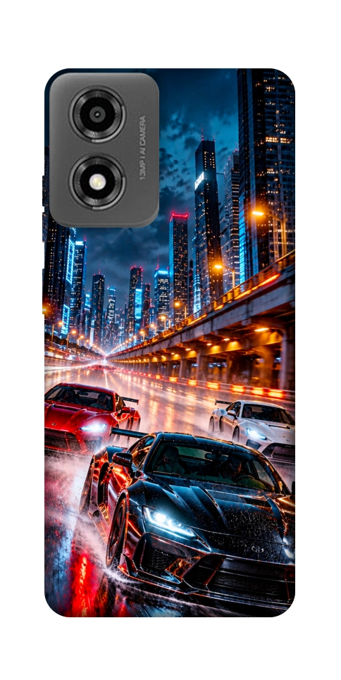 Чехол Night city cars для Motorola Moto E14
