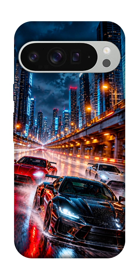 Чехол Night city cars для Google Pixel 9 Pro XL