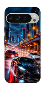 Чехол Night city cars для Google Pixel 9 Pro XL