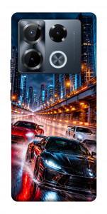 Чехол Night city cars для Infinix Note 40 Pro 4G