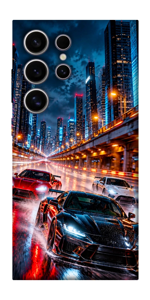 Чехол Night city cars для Galaxy S25 Ultra