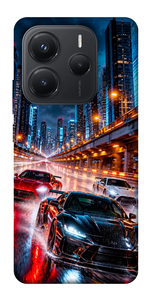 Чехол Night city cars для Xiaomi Redmi Note 14 5G