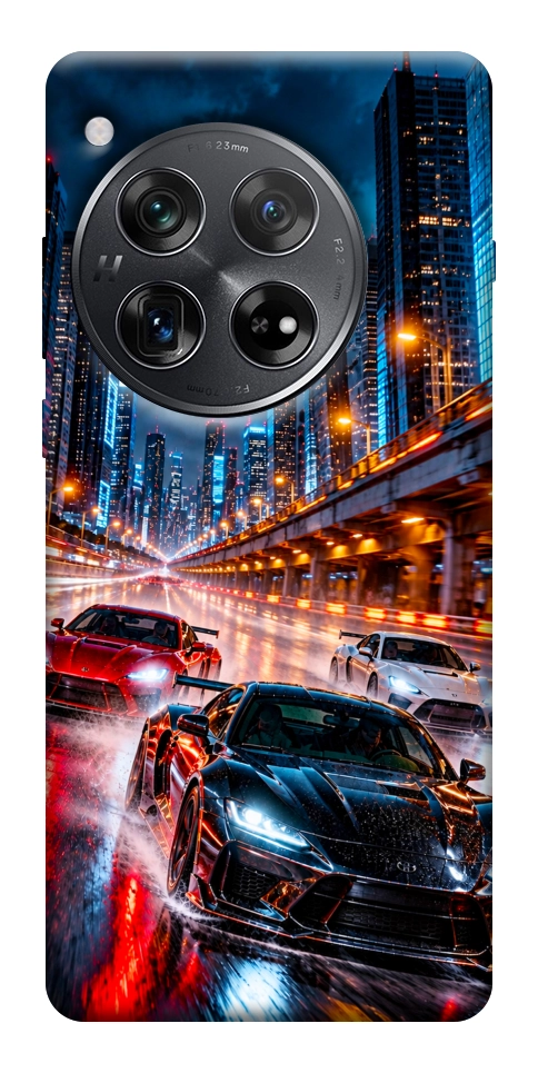 Чехол Night city cars для OnePlus 12