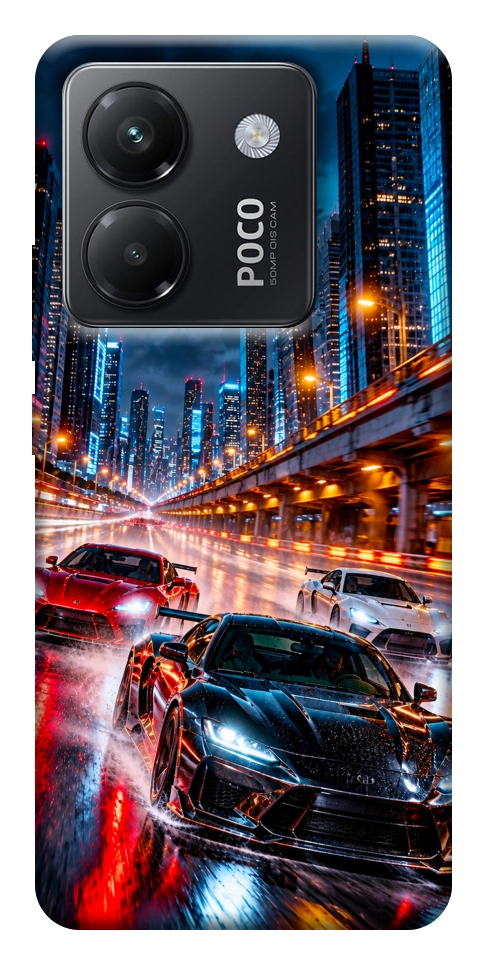 Чехол Night city cars для Xiaomi Poco M7 Pro 5G