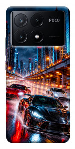 Чехол Night city cars для Xiaomi Poco X6 Pro