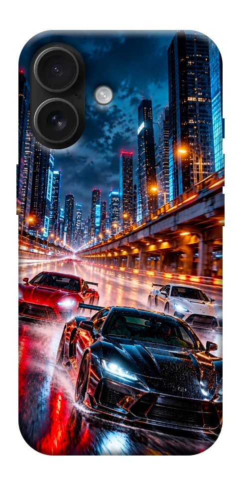 Чехол Night city cars для iPhone 17