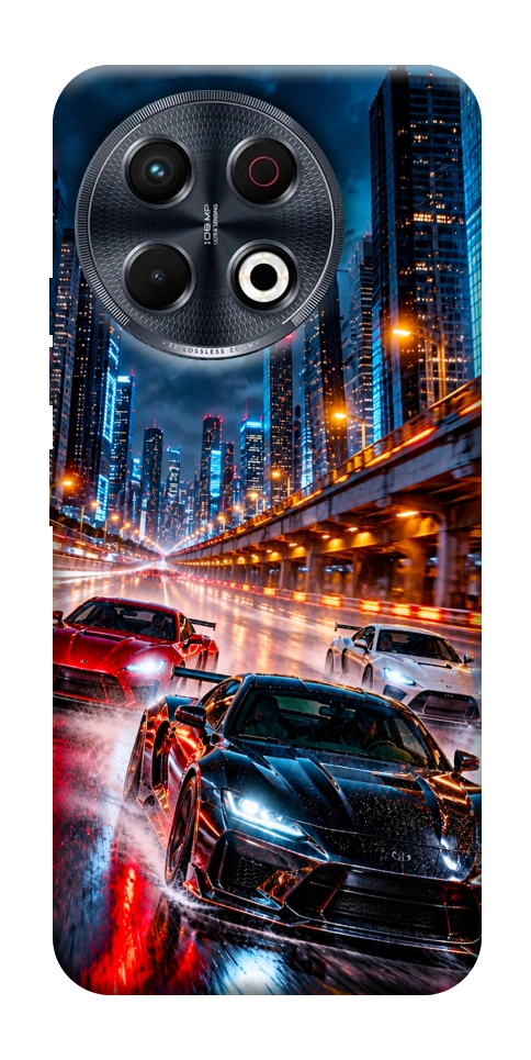 Чехол Night city cars для TECNO Spark 30 Pro (KL7)
