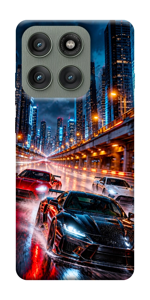 Чехол Night city cars для Motorola Edge 60 Pro