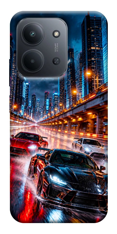 Чехол Night city cars для Xiaomi Redmi 15C (Europe version)
