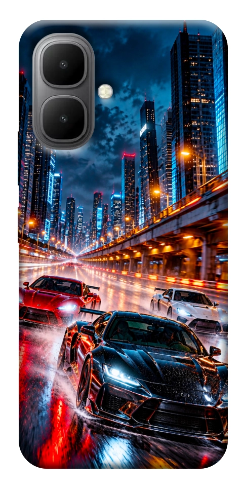 Чехол Night city cars для Infinix Smart 10