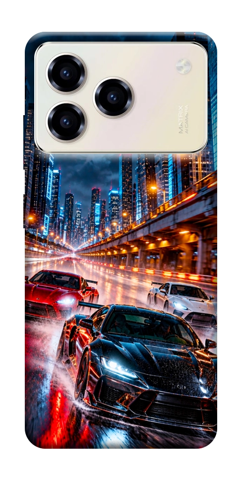 Чехол Night city cars для ZTE Blade A76 4G