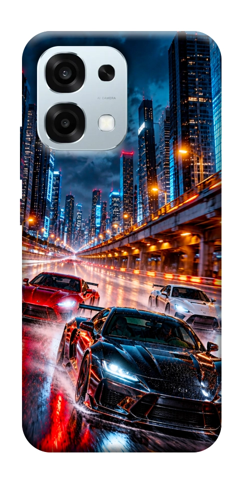 Чехол Night city cars для Oppo A6 Pro