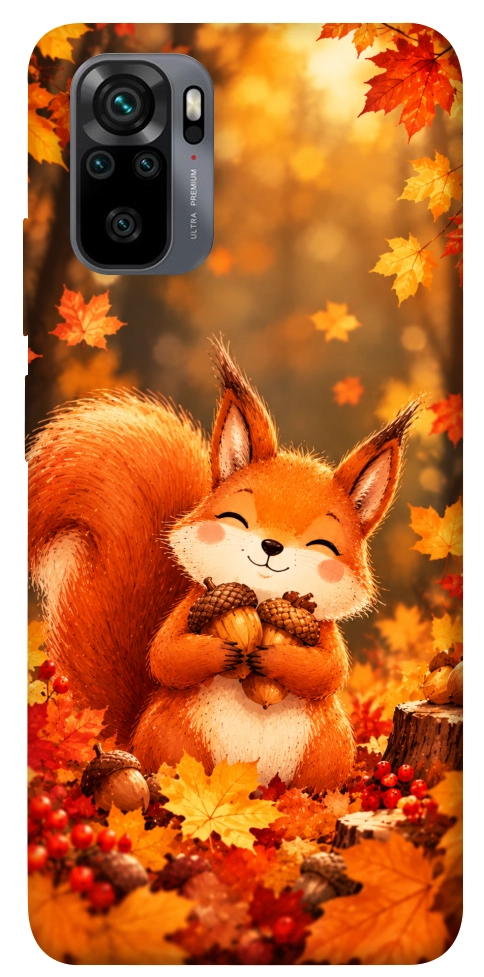 Чохол Осіннє білченя для Xiaomi Redmi Note 10