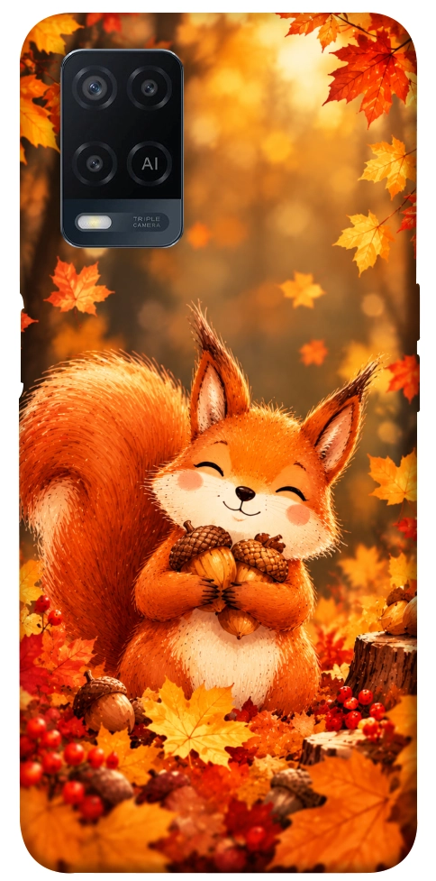 Чехол Осіннє білченя для Oppo A54 4G