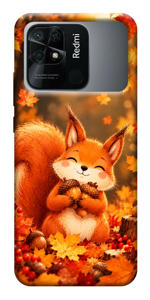 Чехол Осіннє білченя для Xiaomi Redmi 10C