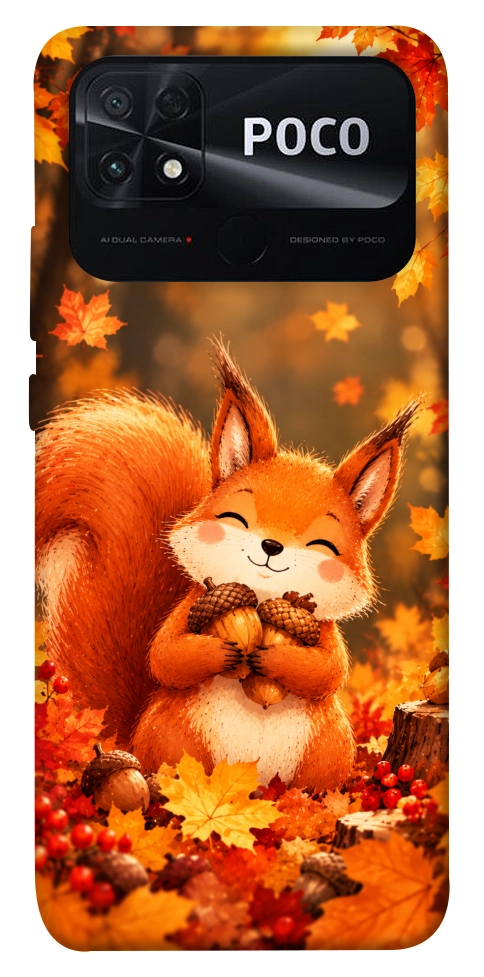 Чохол Осіннє білченя для Xiaomi Poco C40