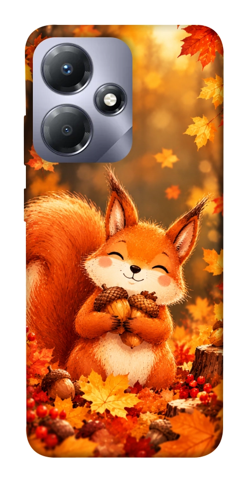 Чехол Осіннє білченя для Infinix Hot 30i