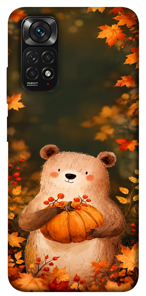 Чехол Осінній ведмежа для Xiaomi Redmi Note 11 (Global)