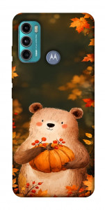 Чохол Осінній ведмежа для Motorola Moto G60