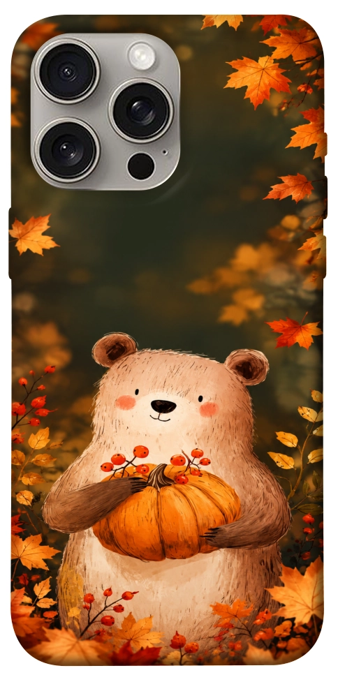 Чехол Осінній ведмежа для iPhone 15 Pro Max
