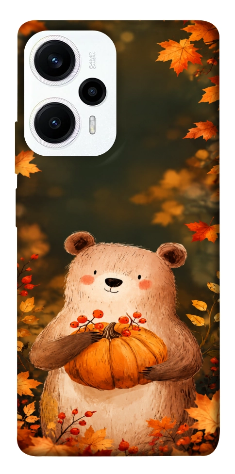 Чохол Осінній ведмежа для Xiaomi Poco F5