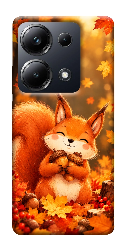 Чехол Осіннє білченя для Xiaomi Poco M6