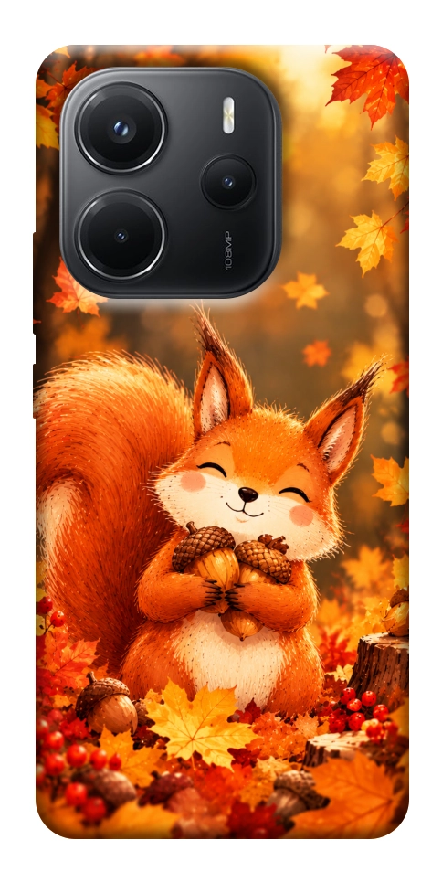 Чехол Осіннє білченя для Xiaomi Redmi Note 14 4G (Europe version)