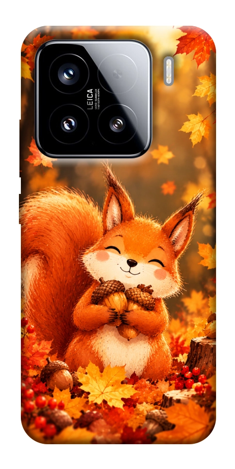 Чехол Осіннє білченя для Xiaomi 15