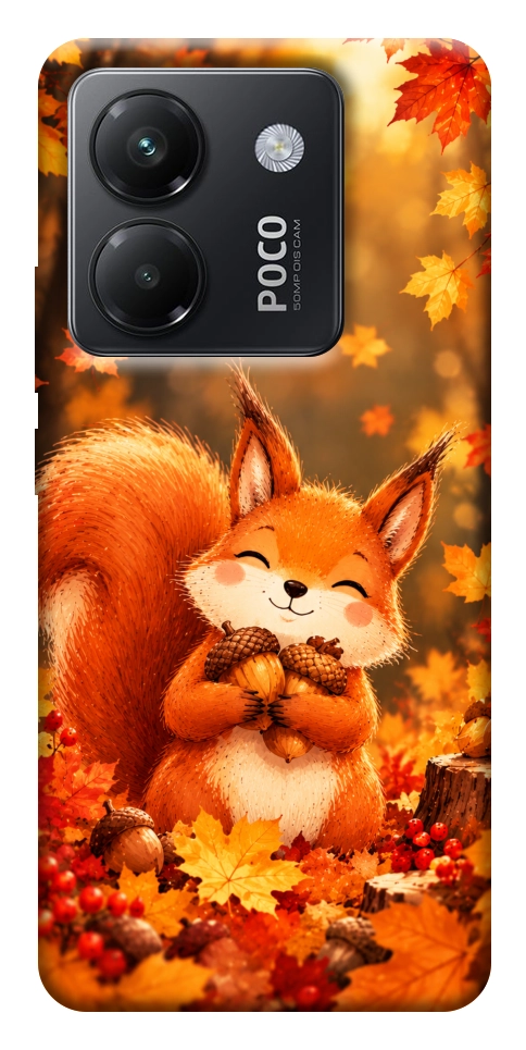 Чехол Осіннє білченя для Xiaomi Poco M7 Pro 5G