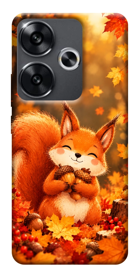 Чехол Осіннє білченя для Xiaomi Poco F6