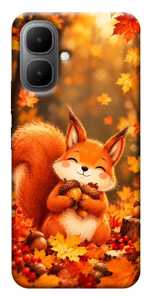Чехол Осіннє білченя для Infinix Smart 10